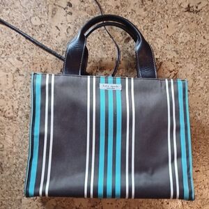 Kate Spade Made in Italy Vertical Striped Canvas Bag With Dust Bag!